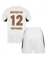 Bayer Leverkusen Edmond Tapsoba #12 Vieraspaita Lasten 2024-25 Lyhythihainen (+ shortsit)